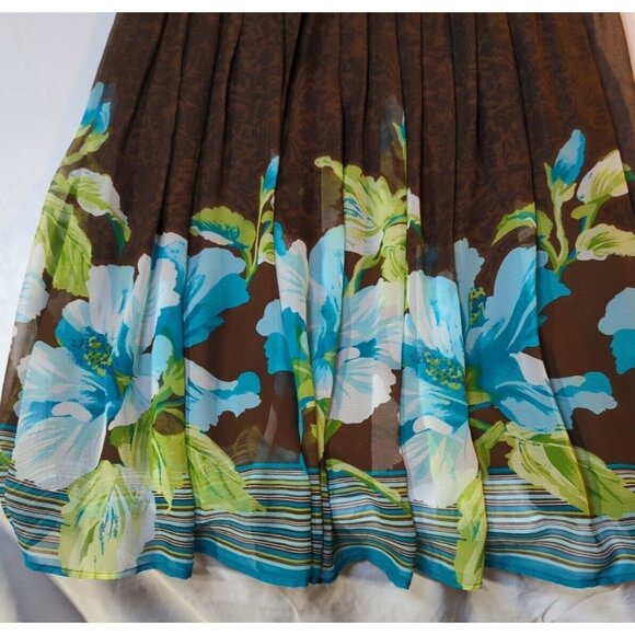 Signature/Robbie Bee Dress 100% Silk Romantic Strappy 14W V Neck Sequin  Empire - Picture 6 of 11
